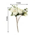 thumbnail image 3 of Efavormart 2 Bushes Ivory / Cream Peony, Rose Bud And Hydrangea Artificial Silk Flower Bouquets For Wedding Home Floral Arrangement, 3 of 10