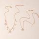 thumbnail image 2 of 2 unids/set lindos collares de mariposa de perlas, cadena de clavícula de moda femenina colgante de aleación joyería de cuello para mujeres niñas señora, 2 of 5