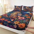 thumbnail image 3 of Feelyou Rustic Owl Flower Twin Sheet Sets, Mystic Hippie Galaxy Bedding, 3 Pieces, 3 of 7