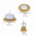 thumbnail image 1 of Brosse Métallique Ensemble de Brosses à Roue, 10 Roues Grossières 1/4 Pouce pour Perceuse, 3 Pcs, 1 of 6