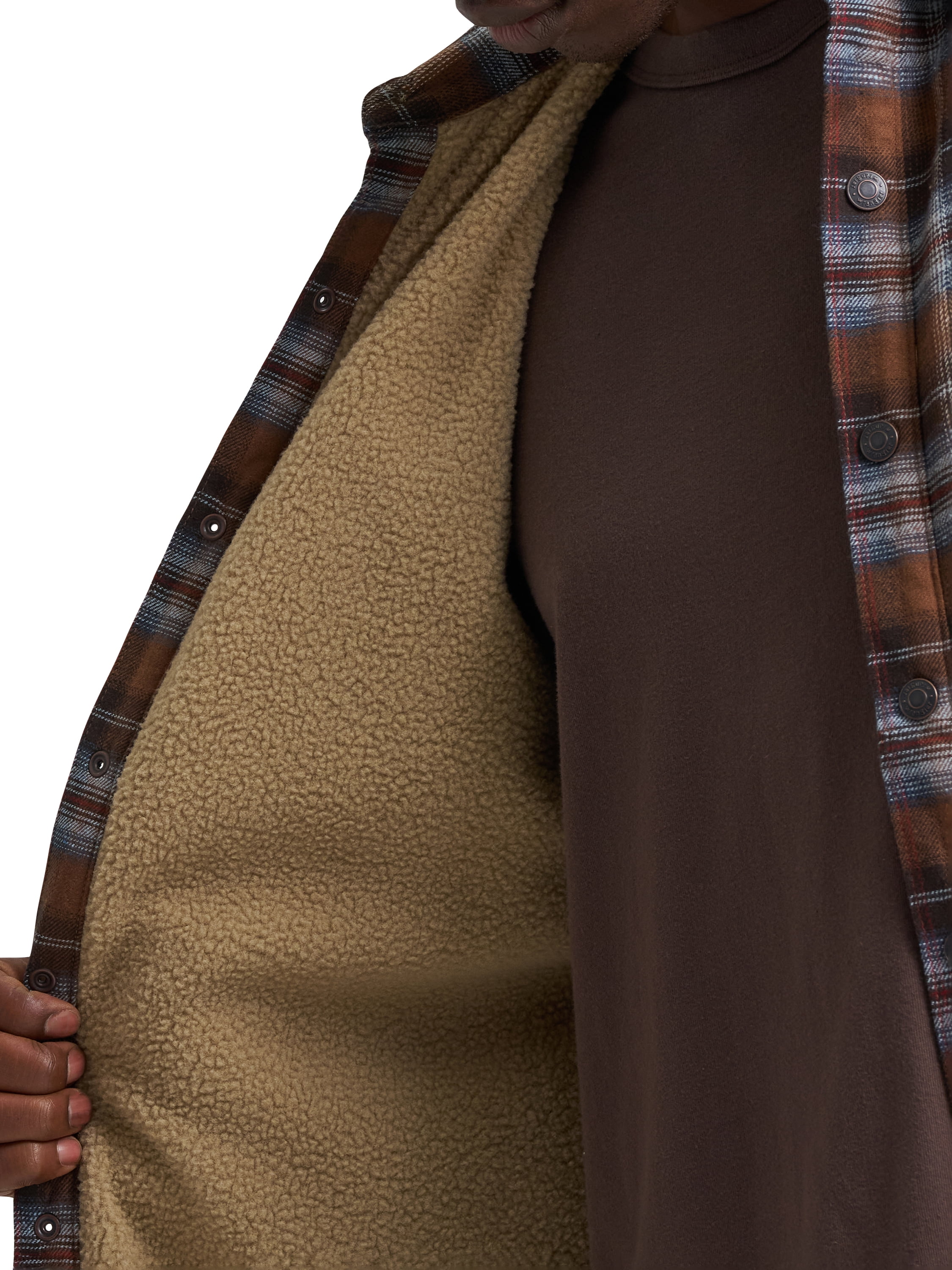Wrangler® Men's and Big Men's Sherpa Lined Relaxed Fit Heavyweight Shirt Jacket, Sizes S-2XL