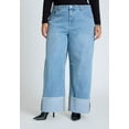 thumbnail image 2 of ELOQUII Women's Plus Size Tall Cuff Jean, 2 of 3