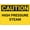 Warning Sign 1, variant on Caution High Pressure Steam Sign 12 x 8 Inches - Rust-Free Aluminum, UV Ink Printing, Suitable for Indoor Outdoor Factory, Boiler, Plumbing Area