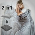 thumbnail image 4 of MerryLife Weighted Blanket 15 lbs 48" X 72" Twin Size | Duvet Cover Removable | Glass Beads Filling Heavy Blanket Grey, 4 of 4