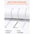 thumbnail image 3 of Silvora 2mm Hypoallergenic Chains for Pendant Stainless Steel Necklace for Women Rolo Cable Chain 14-30 inches, Mother's Day Gift for Mom,Grandma, 3 of 8