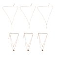 thumbnail image 1 of 6 collares hipoalergénicos resistentes a la decoloración a prueba de herrumbre con colgante de disco en capas para mujeres y niñas, dorado, 1 of 8