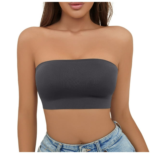 Fgnfyis Soutien-Gorge Sans Armatures pour Femmes, Soutien-Gorge Gris L