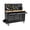 Black, variant on EastVita Tool Box 61 Inch 10 Drawer Storage Cabinet with Rubberwood Work Surface Rolling Steel Tool Organizer for Professional Workshop and Home Garage Black