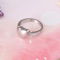 thumbnail image 2 of Anillo de de corazón con incrustaciones de cristal, recuerdo , joyería, anillo de Rembrance Yuyangstore Joyas de cremación para cenizas, 2 of 8
