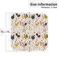 thumbnail image 2 of Honeii Cartoon Chickens Print Leather Coaster Set of 4, Ideal for Safeguarding Your Furniture from Drinks Spills and Effortless Cleanup-Square, 2 of 6