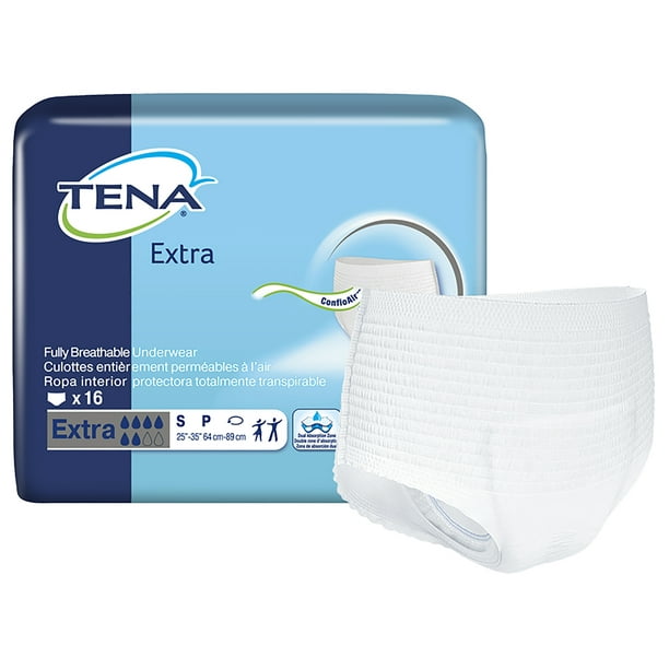 TENA Extra Disposable Underwear Pull On with Tear Away Seams - Walmart ...