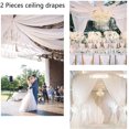 thumbnail image 2 of SoarDream Wedding Chiffon Ceiling Drapes 2 Panels 5ftx10ft White Long Arch Draping Fabric Sheer Swag Drapes, 2 of 6