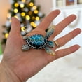 thumbnail image 2 of Sea Turtle Ornament - Coastal Ocean Holiday Christmas Tree Decoration, Blue, 2 of 5
