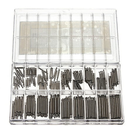 360pcs 8-25mm Watch Band Spring Bars Stainless Steel Strap Link Pins Repair