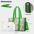 thumbnail image 5 of Teacher Tote Bag,Basset Hound and Pioneer Flower Teacher Utility Tote Bag,Large Work Tote Bags for Women with Multiple Pockets,Top Zipper Closure,13.8x10.6x6.7 Inch, 5 of 5