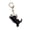 D, variant on 2D Flat Acrylic Cat Charm Keychain Pendant Black Cat Hanging Decoration Car Rearview Mirror Accessories Car Interior Decor