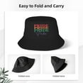 thumbnail image 3 of Bucket Hats Fashion Sun Cap Packable Outdoor Fisherman Hat for Women and Men LGBTQ Pride Month Colors Art Bucket Hats, 3 of 8