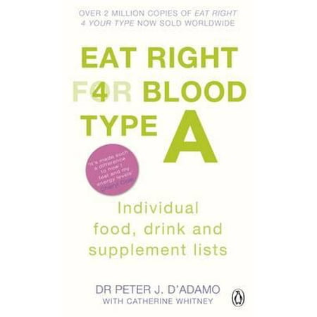 Eat Right for Blood Type a : Individual Food, Drink and Supplement