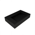 thumbnail image 2 of Castello USA Inc Pyramid 30" Solid Surface Bathroom Sink in Black No Faucet Hole, 2 of 2