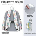 thumbnail image 5 of Colorful Dog Paw Footprint Backpack for School,Cute School Bag,Schoolbag with Adjustable Shoulder Straps & Padded Back,13.4"x11"x4.7", 5 of 6