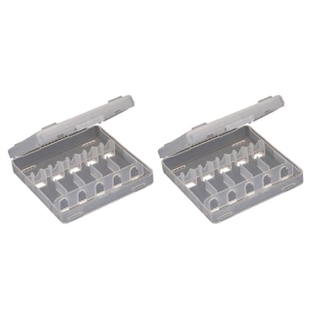 BQBQERT 2pcs Squid Baits Separator Clear Lure Box Tackle Container Fishing Accessory Shrimp Lure Storage Case