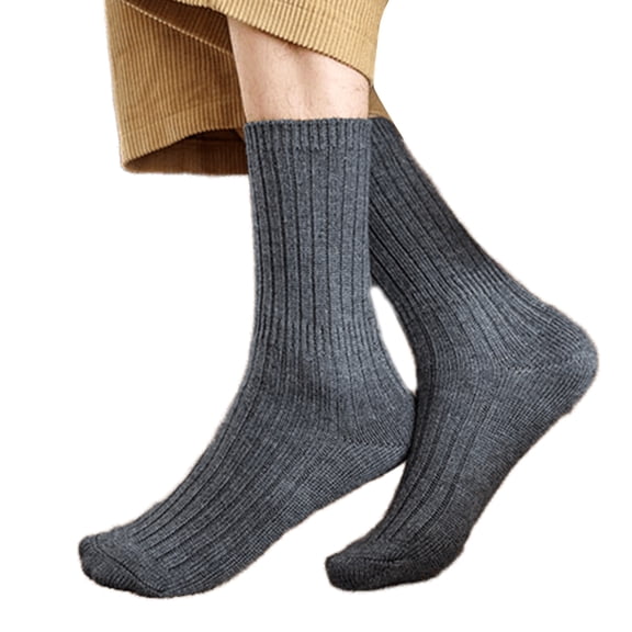 RUISINERY Wool Socks for Men,Thick Winter Hiking Socks,Breathable Warm Crews Socks Dress Socks Business Socks Cotton Ankle Socks