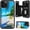 Beach Coconut, variant on Case for iPhone 16 Pro Case Wallet Case with Card Holder, PU Leather Kickstand Double Magnetic Clasp Shockproof Cover Case for iPhone 16 Pro 6.3" 2024, Beach Coconut