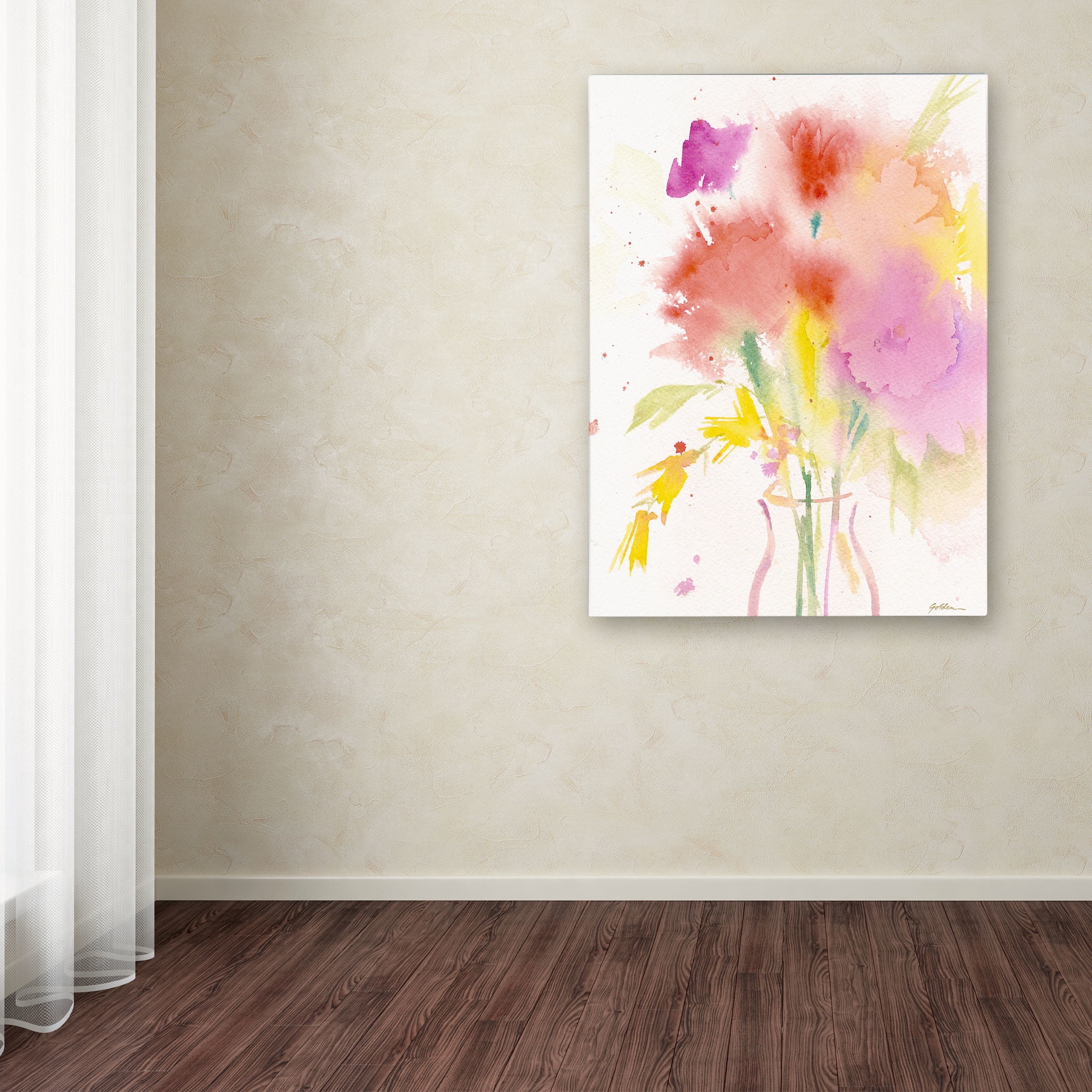 Trademark Fine Art "Bouquet Impressions" Canvas Art by Sheila Golden