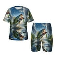 thumbnail image 1 of Fotbe Largemouth Bass Jumping Out of The Water Pijama Estampada de 2 Piezas para Niños – Ropa de Dormir de Manga Corta Cómoda para Niños y Niñas, Camiseta y Shorts de Algodón-XX-Large, 1 of 6