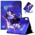 thumbnail image 1 of SaniMore for iPad 10th Generation 10.9" 2022 Case, PU Leather Wallet Flip Case with Auto Wake/Sleep Card Cash Slots Multiple Viewing Angles Full Wrap Protective Fashion Case for iPad 10th Gen, Wolf, 1 of 7