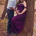 thumbnail image 2 of Vedolay Maternity Dress Summer Maternity Strapless Ruched Maxi Tube Dress with Pockets Pink M, 2 of 4