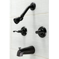thumbnail image 2 of Kingston Brass KB245FL Royal Two-Handle Tub and Shower Faucet, Oil Rubbed Bronze, 2 of 3
