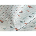 thumbnail image 4 of Ambesonne Motorcycle Quilted Bedspread Set 3 Pcs, Mopeds Scooters, Queen Size, Salmon Seafoam, 4 of 5