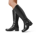 thumbnail image 5 of DREAM PAIRS Boots For Women Knee High, Comfortable Pull On Side Zipper Buckle Riding Boots, 5 of 8
