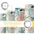 thumbnail image 4 of Teal Red Jellyfish Coastal Blackout Curtains for Bedroom, Nautical Beach Coral Starfish Thermal Insulated Kitchen Drapes with Grommets, Light Blocking Window Treatment, 2 Panels 42" x 54", 4 of 7