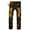 Yellow, variant on DDAPJ pyju Jeans for Men Fashion Ripped Frayed Slim Fit Jeans Straight Leg Skinny Distressed Destroyed Jeans Cool Street Denim Pants