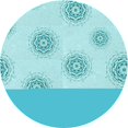 thumbnail image 1 of Ahgly Tapis Rond Lavable en Machine Intérieur Transitionnel Bleu Électrique, 4 Pieds Rond, 1 of 7