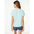 thumbnail image 5 of Free Assembly Women's Ringer Tee with Short Sleeves, Sizes XS-XXXL, 5 of 7