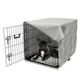 thumbnail image 5 of Grey Dog Crate Cover, Big Leaves on Old Fashion Floral Background Feminine Dramatic Style Retro Graphic Print, Easy to Use Pet Kennel Cover Small Dogs Puppies Kittens, 7 Sizes, Grey, by Ambesonne, 5 of 6