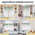 thumbnail image 6 of Weeping Teal Botanical Kitchen Curtains Small Short 39 Inch Length, Spring Eucalyptus Leaves Grommet Top Bedroom Living Room Curtains, Light Filtering Cafe Curtain Drapes 2 Panels Set 55''x39'', 6 of 9