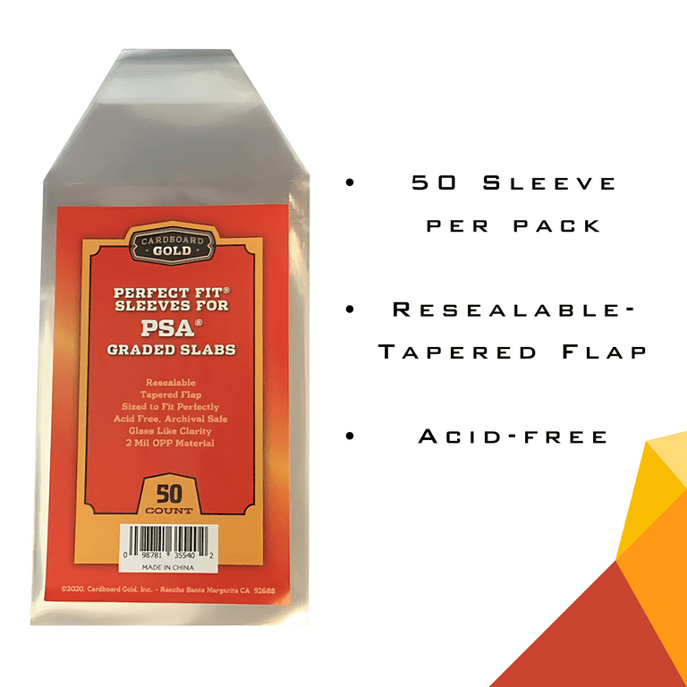 Authentic Cardboard Gold Sleeve With PSA Logo For Graded Slabs Perfect Fit [50 Pcs In A Bag I.517645575 - Foto 3