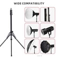 thumbnail image 3 of Support de Trépied Réglable 189cm/74.4 Po Support de Lumière Vidéo Matériau en Alliage d'Aluminium Capacité de Charge Réglable en 3 Sections 5kg/11lbs avec Vis Filetée 1/4 Po pour Lumière Led/flaah/ Softbox/ Réflecteur, 3 of 8