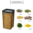 thumbnail image 5 of Wovilon Miscellaneous Grains Barley Noodle Storage Jar Nut Candy Dry Storage Jar Square Transparent Buckle Dry Storage Jar, 5 of 5