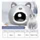 thumbnail image 2 of 2 En 1 Cama Cueva Y Casa Para Gato Perro Cachorro Con Cojín Belug, Gris, 2 of 5
