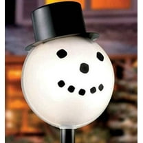 snowman head christmas outdoor light lightpost / lamppost cover