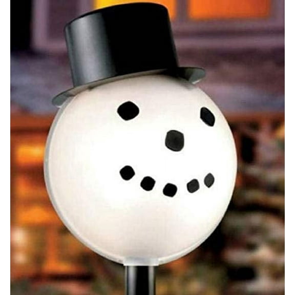 snowman head christmas outdoor light lightpost / lamppost cover
