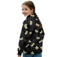 thumbnail image 2 of COEQINE Fashion Girls Quarter Zip Sweatshirt with Collar, Long Sleeve Loose Fit Pullover, Printed Polyester Tops, Machine Washable for 13-14 Year Olds, Bee Honeycomb Black, 2 of 7