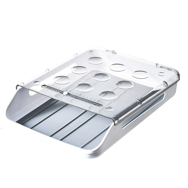 TIMIFIS Refrigerator Organizer Bins Egg Holder Tray for Refrigerator Clear Plastic Container Drawer for Egg Home Essentials Organization Storage Box Fridge Kitchen Cabinet Pantry Transparent Visible