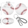 thumbnail image 5 of Airpods 2 & Airpods 1 Case Cover with Keychain, Njjex Full Protective Premium PVC Rubber Silicone Case Cover with Keychain Strap for Men (White Baseball), 5 of 6