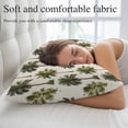 thumbnail image 5 of Date Palm Trees Pillow Protectors with Zipper Standard Size, Retro Summer Tropical Trees Plants Beige Soft Brushed Microfiber Breathable Throw Pillow Covers, Pillowcase for Couch Sofa Bedroom 20"x26", 5 of 9